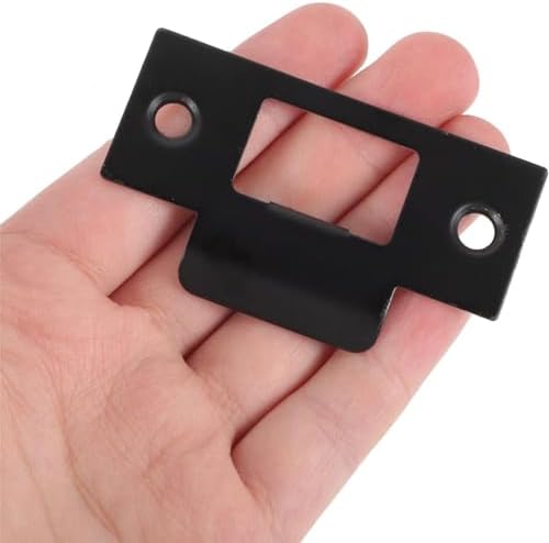 8PCS Black Door Strike Plate Stainless Steel Deadbolt Cover Kit