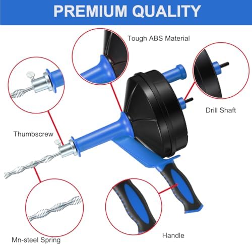 Drain Auger Clog Remover Blue