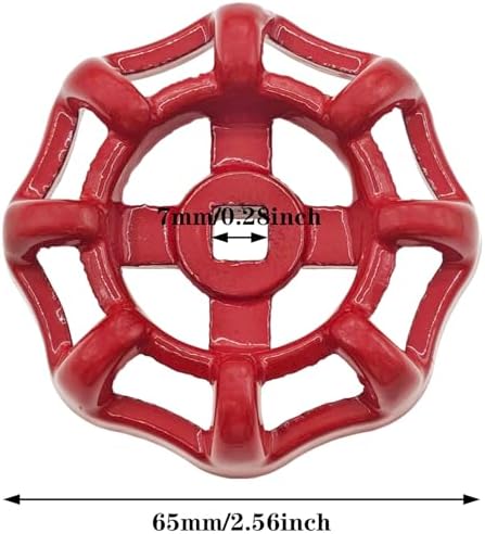 BOKWORE Cast Iron Outdoor Faucet Handle Red 7mm x 7mm replacement Durable and Easy to Use