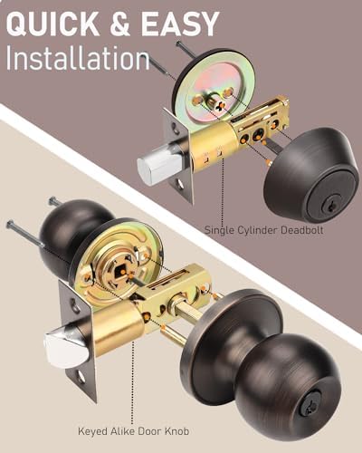 Secure and Style-Perfect Entry Door Knob Set