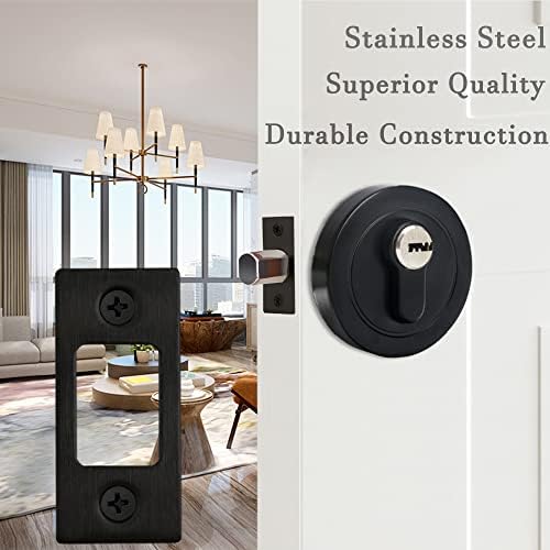 VEEBELL Stainless Steel Deadbolt Strike Plate - 1 x 2-14
