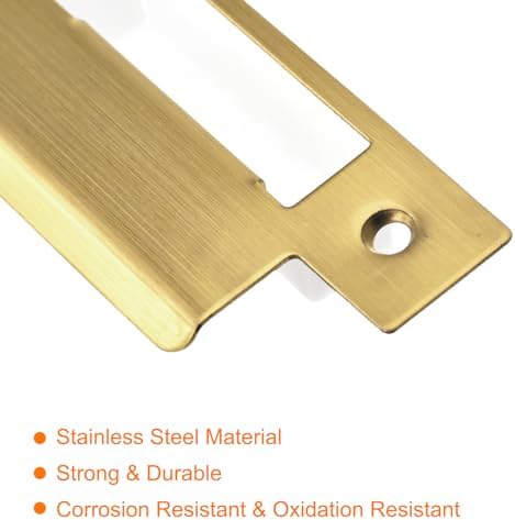 Uxcell Door Strike Plate - 68mm x 39mm Stainless Steel