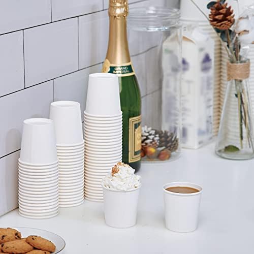 500 x 4oz White Disposable Coffee Cups for Parties Picnics Travel