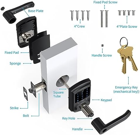 Secure Easy Keypad Door Lock with Anti-Peel Security