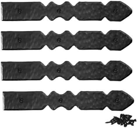 4Pack 16 Inch Black Faux Strap Hinges