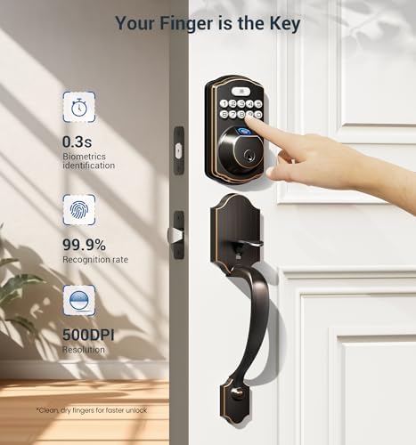Fingerprint Keyless Entry Door Lock Set