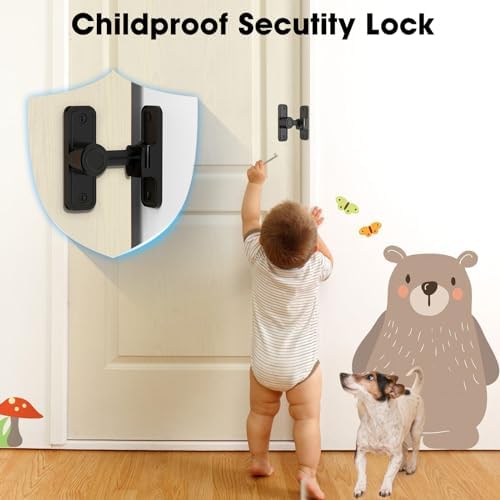 MeBantoo 2-Pack 90180 Degree Barn Door Lock Hardware