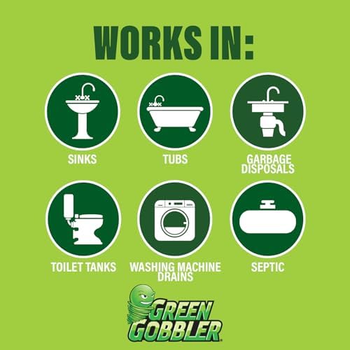 Green Gobbler Drain Cleaner Deodorizer Lemon Scent Sticks - 24 Pack