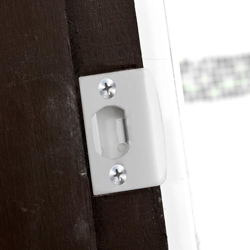 Veemoon 12-Piece Stainless Steel Door Strike Plate Kit Exterior Door Reinforcement for Home Security
