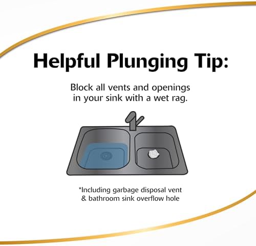 Korky Beehive Mini Sink Drain Plunger - Effortlessly Eliminate Clogs in Sinks Showers and Kitchens