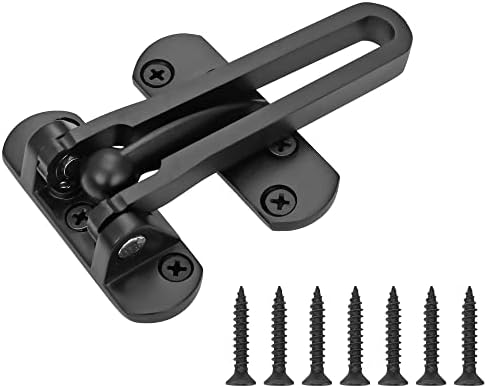 Secure U-Swing Door Lock Black - 304 Stainless Steel for Kids
