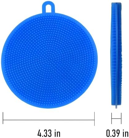 Premium Silicone Dish Scrubbers 7-Pack BPA-Free Kitchen Cleaning Tools for Dishes Vegetables and More