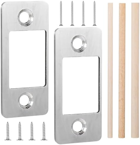 Secure Door Lock Repair Kit with 8 screws and 3 dowels for Homeowners