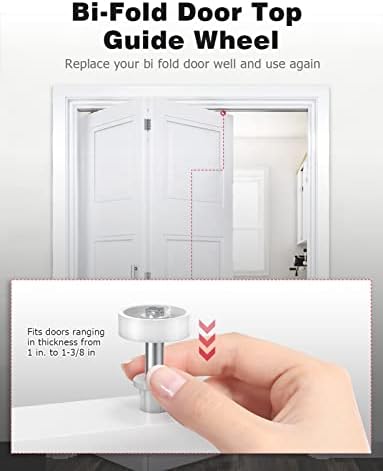 Mellbree Bifold Door Hardware Set 4-Pack with Top Guide Wheel Durable for Repairs