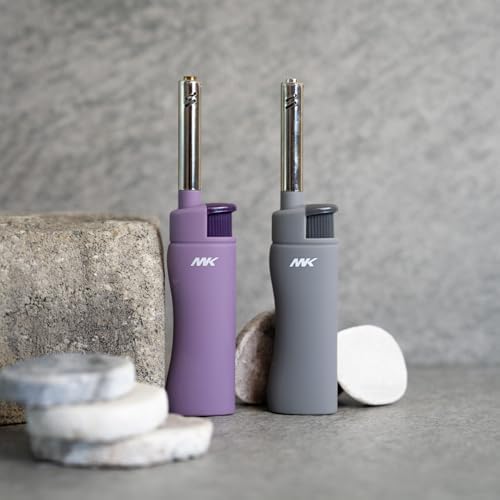 5-Piece Pastel-Color Candle Lighter Wind-Resistant Refillable for BBQ Camping