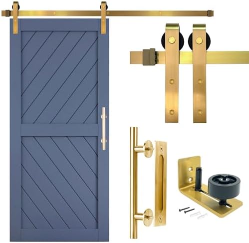 Adjustable Gold Barn Door Complete Hardware Kit