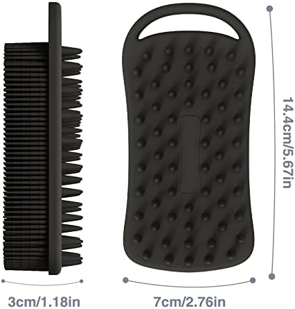 Dual Purpose Silicone Scrubber for Kitchen Bathroom Cleaning