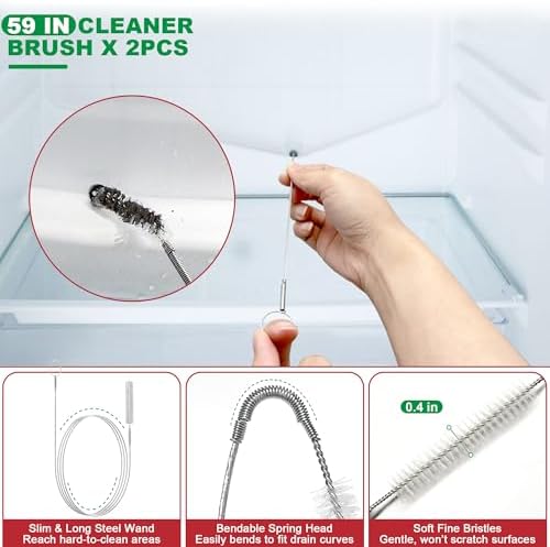 EastLink Drain Snake Set 18-Piece Effortless Cleaning