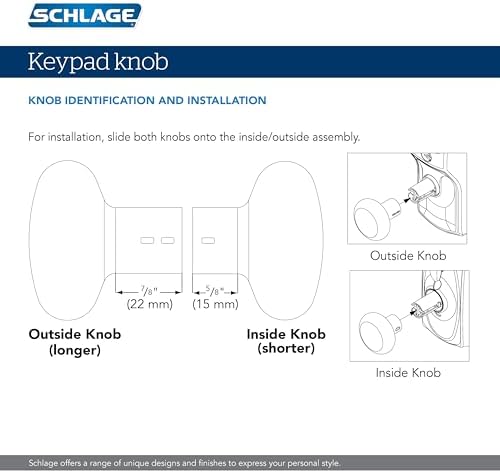 Schlage SATIN Nickel Keypad Door Lock Entry with Flex-Lock