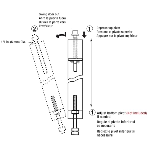 Prime-Line Bi-Fold Door Top Guide Rod 5-58 In x 38 In