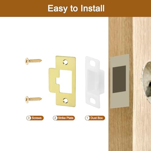 UXCell 2 Set Stainless Steel Door Strike Plate