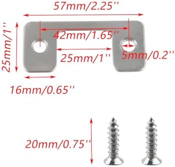 10 Pcs Adjustable Door Strike Plate Silver Metal Striker for Exterior Doors