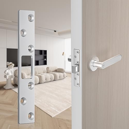 RO6G 72001 2 Set Satin Nickel Lock Strike Plate with Screws