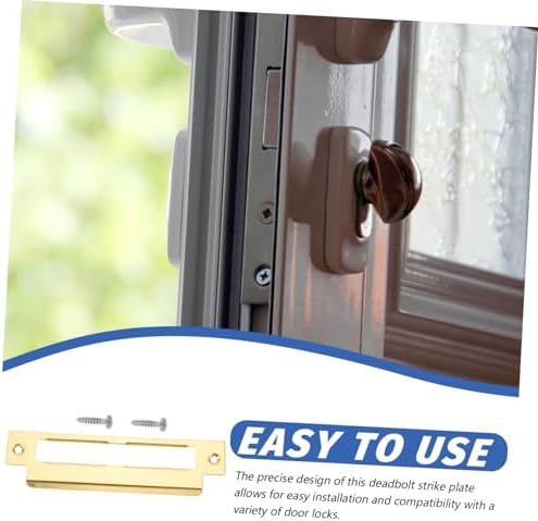 Gadpiparty Stainless Steel Deadbolt Strike Plate for Enhanced Security 1