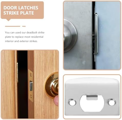 Veemoon 12-Piece Stainless Steel Door Strike Plate Kit Exterior Door Reinforcement for Home Security