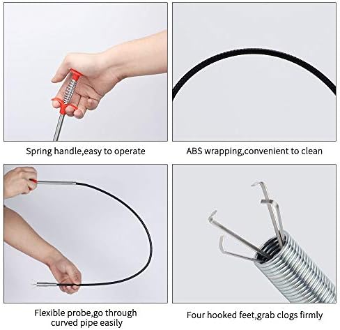 DRPEN Multi-Tool Drain Cleaner - Flexible Reacher for Clog Removal