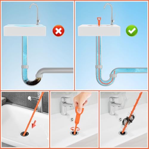Reliahom 10-Piece Long Drain Clog Remover Set