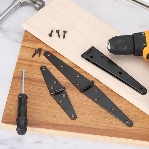 UExcel 4Pc Heavy-Duty Strap Hinges for Sheds Barns more