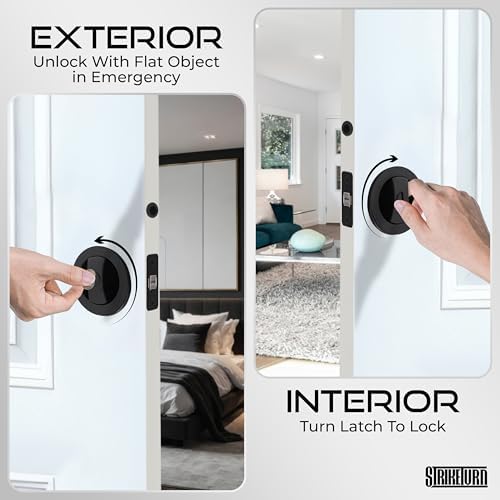 Premium Black Pocket Door Hardware with Matte Black Finish