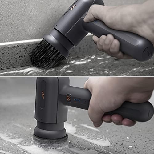 JIMIHOMEElectric Cleaning Brush with 3 Variable Brush Heads and 6 Pad Heads