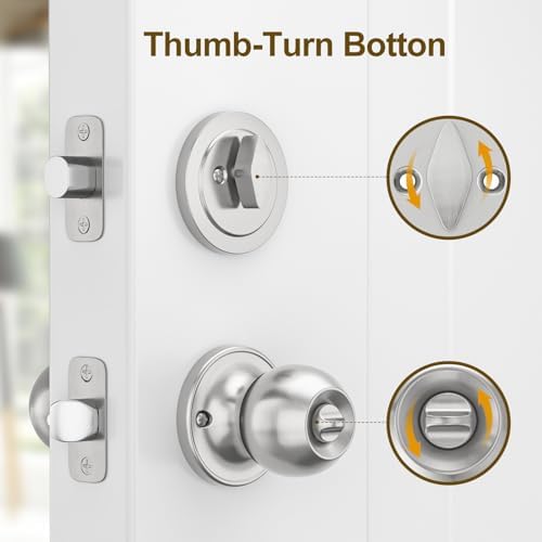 Secure Modern Entry Door Lock Set with Dual Safety