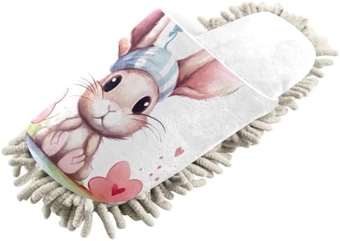 Perfect for everyday cleaning RunningBear cartoon rabbit mop slippers