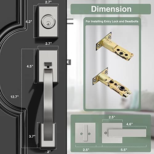 Secure Front Door Entry with Floreita Lock Set Strong and Smooth Entry Security