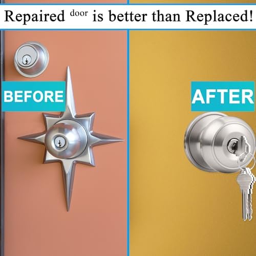 ACEPLANET 5 Inch Backset Entry Door Latch with Satin Nickel