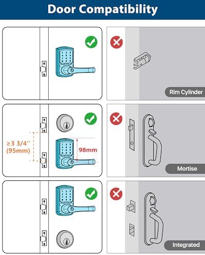 Secure Easy Keypad Door Lock with Anti-Peel Security