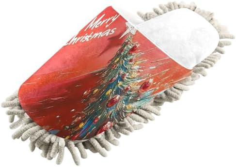 Efficient Christmas Tree Mop Slippers for Cleaners and Comfy Housekeeping