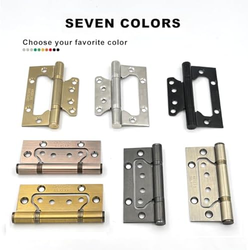 12-Piece Set of Ultra-Sturdy Stainless Steel Door Hinges for Smooth Motion Long-Lasting Durability