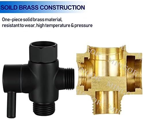 Mingor-Style 3-Way Brass Showersystem Diverter for Bathroom