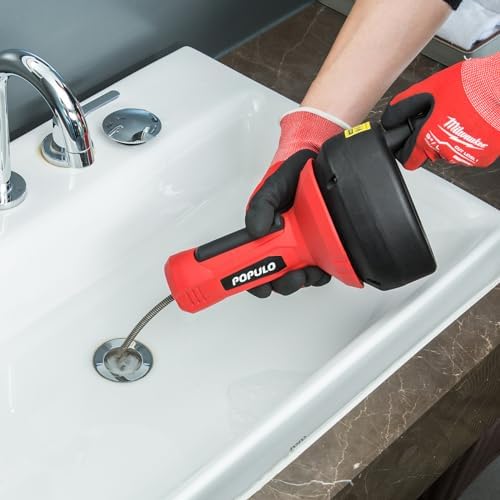 Efficient Drain Auger with Gloves for Home Use