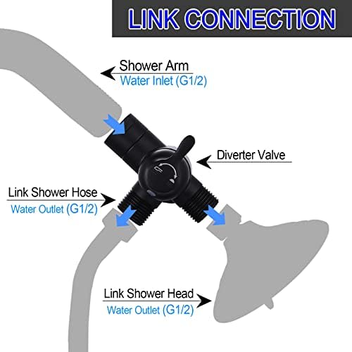 Premium G12 Brass 3-Way Shower Diverter with Handshower Mount