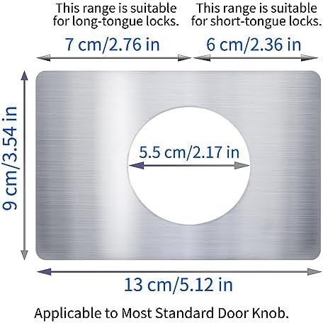 Exceptional Door Lock Reinforcement Plate Silver 2 Pack