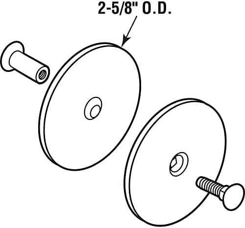 Secure Entry Door Hole Cover Plate - Stainless Steel Knob Latch Plate