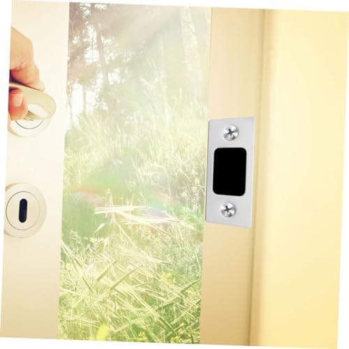 Durable Stainless Steel Deadbolt Strike Plates - Secure Door Latch Covers for Home Commercial Use