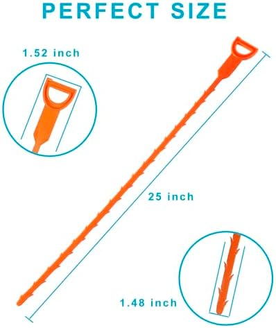 AUSSUA 25-Inch Hair Drain Clog Remover Tool Set 6-Piece for Kitchen Bathroom Drain Cleaning