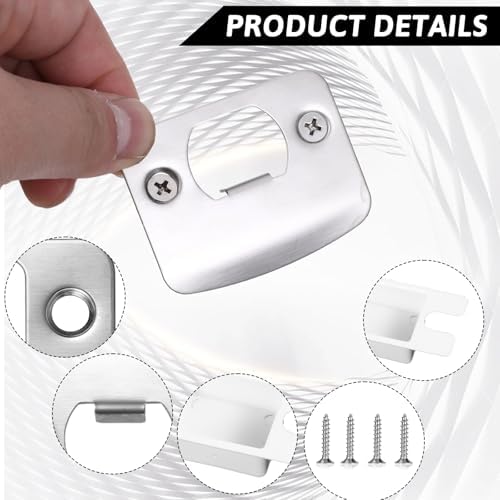 Yolev 2PCS Door Lock Strike Plate with Spacer Shim