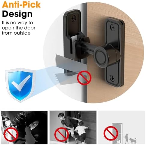MeBantoo 2-Pack 90180 Degree Barn Door Lock Hardware